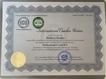 Сертификат, подтверждающий квалификацию профессионального коуча